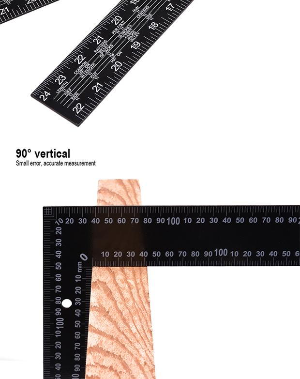 Esquadro de Aço HARDEN 600x400mm (23,62x15,75") Espessura 2,0mm com Graduação Impressa