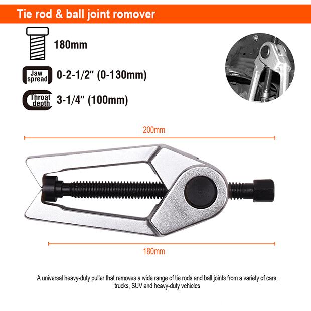Jogo Extrator de Pivôs e Terminais HARDEN 5 Peças em Aço Carbono com Maleta