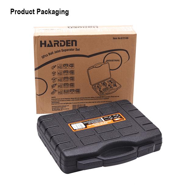 Jogo Extrator de Pivôs e Terminais HARDEN 5 Peças em Aço Carbono com Maleta