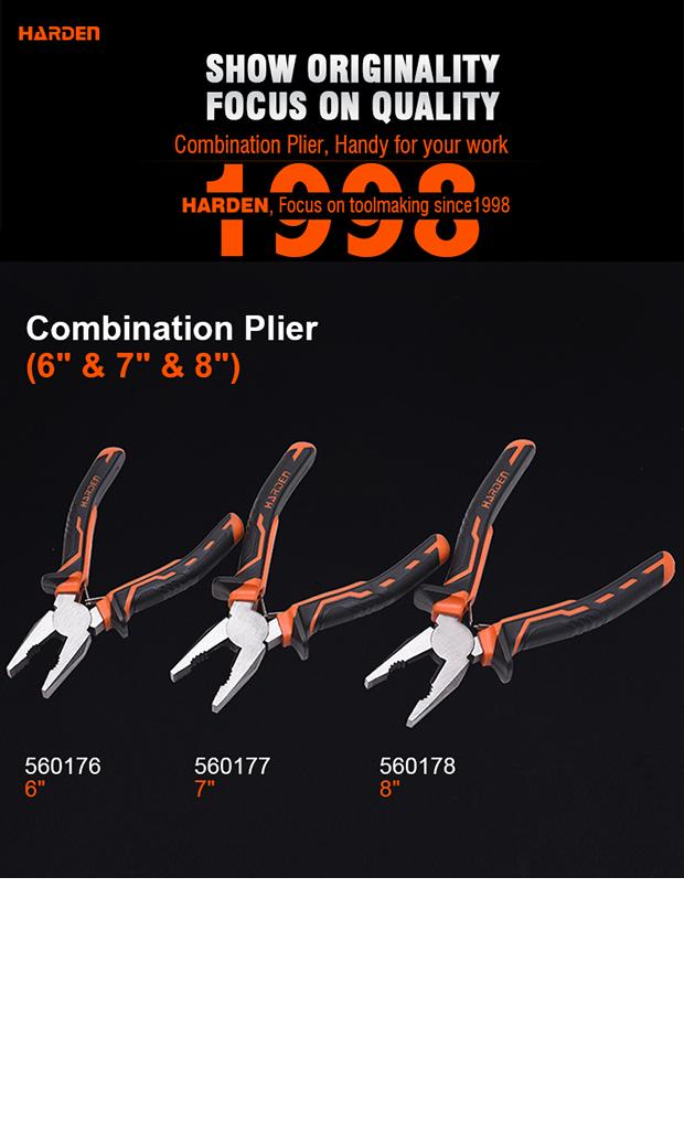 Alicate Universal HARDEN – Cabo Antiderrapante Bicolor