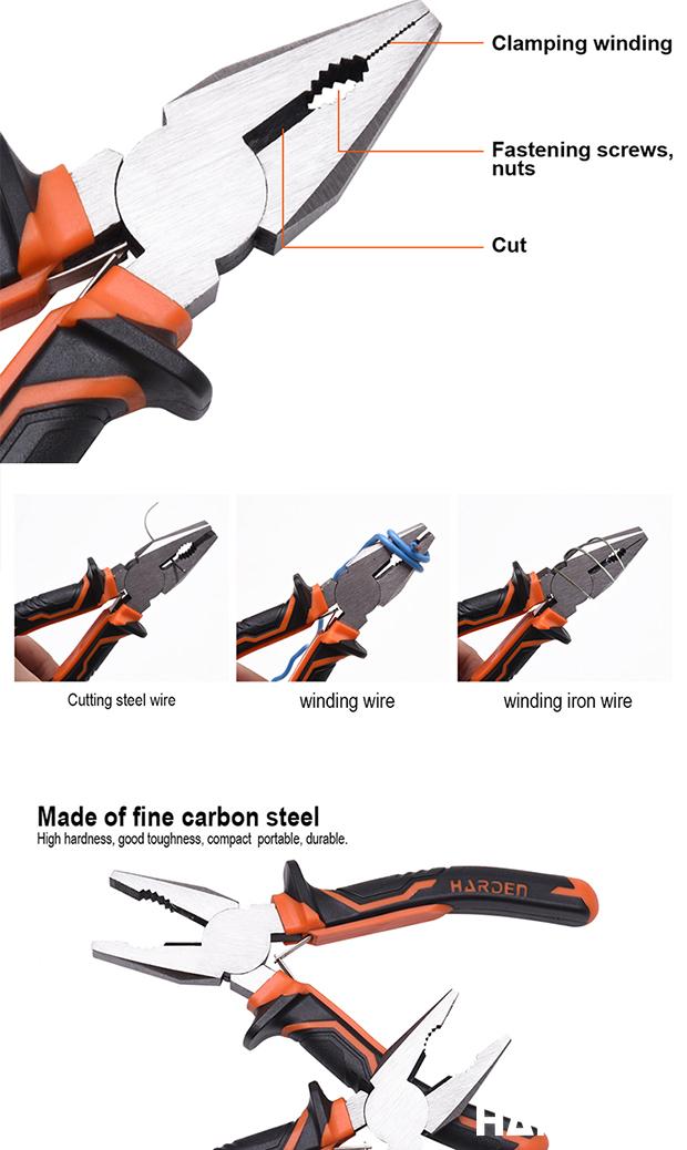 Alicate Universal HARDEN – Cabo Antiderrapante Bicolor