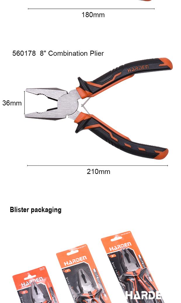 Alicate Universal HARDEN – Cabo Antiderrapante Bicolor