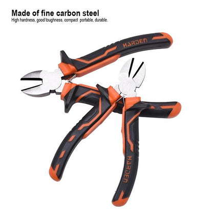 Alicate de Corte Diagonal Harden 6" (150 mm) e 8" (200 mm) – Aço Carbono com Cabo Antiderrapante