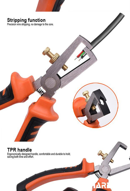 Alicate Decapador HARDEN 6" (152 mm) – Corte, Decapagem e Crimpagem com Alta Precisão