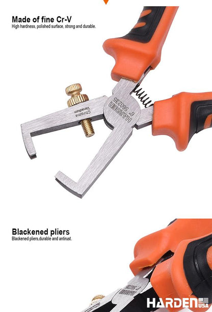 Alicate Decapador HARDEN 6" (152 mm) – Corte, Decapagem e Crimpagem com Alta Precisão