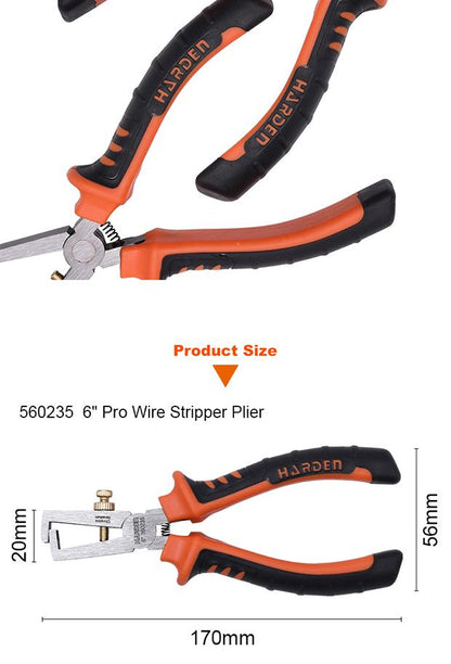 Alicate Decapador HARDEN 6" (152 mm) – Corte, Decapagem e Crimpagem com Alta Precisão