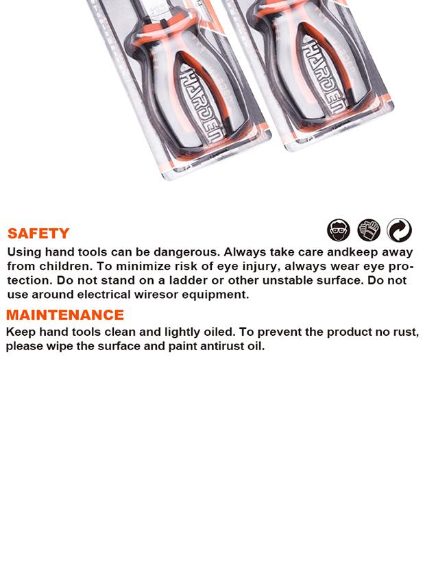 Alicate Bico Torto 150 mm (6") Harden – Aço CRV, Cabo Ergonômico e Acabamento Anticorrosão