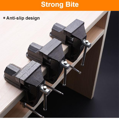 HARDEN Torno de Bancada Mini 50 mm em Aço Fundido – Compacto e Resistente