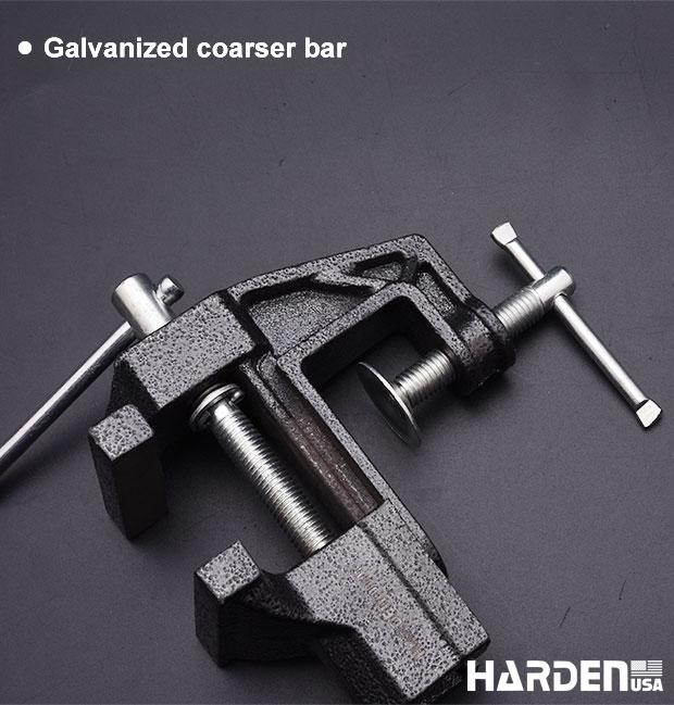 HARDEN Torno de Bancada Mini 50 mm em Aço Fundido – Compacto e Resistente