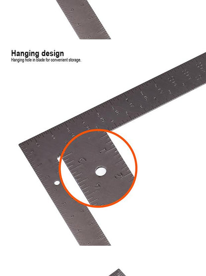 Esquadro de Aço Médio Carbono HARDEN 600x400mm (23,62x15,75") com Graduação em Alto-Relevo