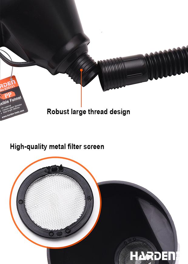 Funil Flexível HARDEN 140×380 mm – Alto Alcance, Estrutura Reforçada e Uso Profissional
