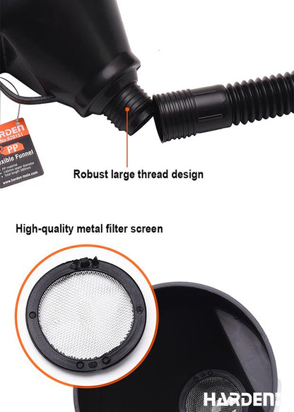 Funil Flexível HARDEN 140×380 mm – Alto Alcance, Estrutura Reforçada e Uso Profissional