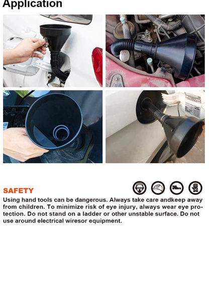 Funil Flexível HARDEN 140×380 mm – Alto Alcance, Estrutura Reforçada e Uso Profissional