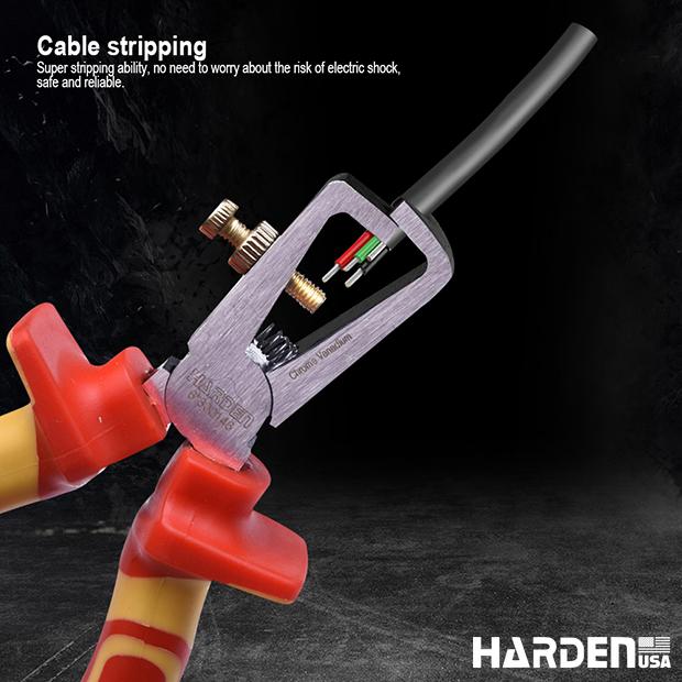 Jogo de Ferramentas Isoladas HARDEN 11 Peças – Certificado VDE/GS – Alicates, Chaves e Testador de Voltagem