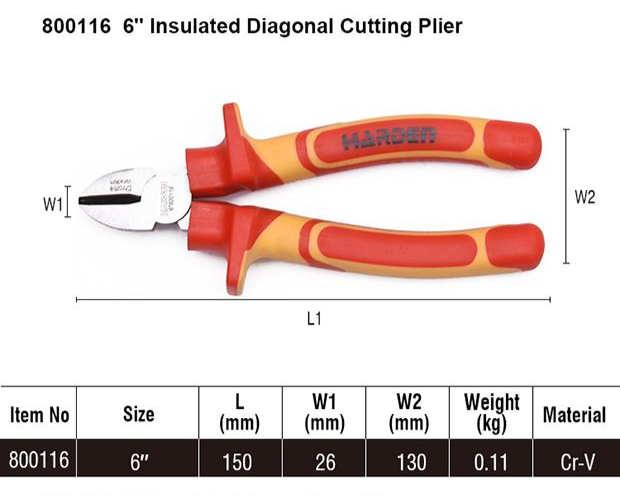 Jogo de Ferramentas Isoladas HARDEN 11 Peças – Certificado VDE/GS – Alicates, Chaves e Testador de Voltagem