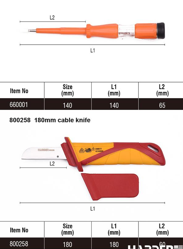 Jogo de Ferramentas Isoladas HARDEN 11 Peças – Certificado VDE/GS – Alicates, Chaves e Testador de Voltagem
