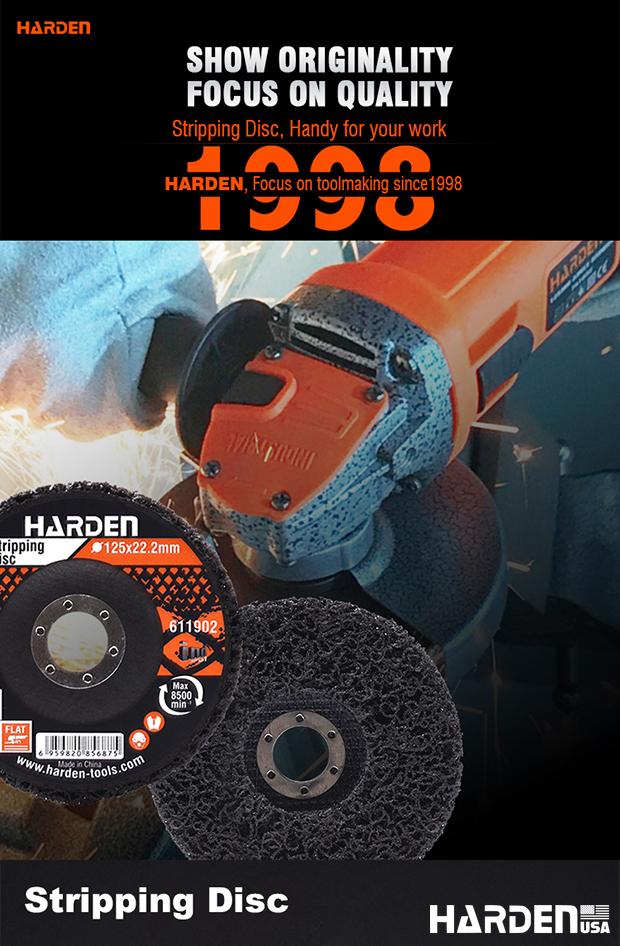 Disco Strip HARDEN para Remoção de Ferrugem, Tinta e Solda – Alta Performance com Base de Fibra