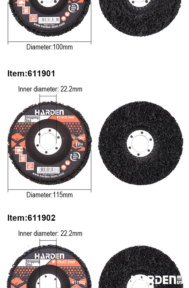 Disco Strip HARDEN para Remoção de Ferrugem, Tinta e Solda – Alta Performance com Base de Fibra