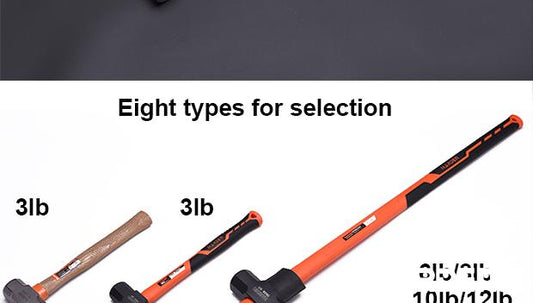 Marreta Profissional HARDEN 1600g a 8000g com Cabo de Fibra e Cabeça em Aço Forjado