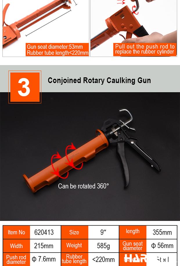 Aplicador de Silicone 15'' HARDEN em Alumínio com Alta Pressão