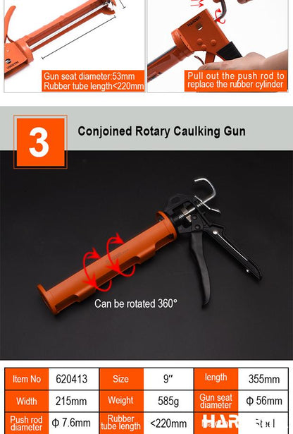 Aplicador de Silicone 15'' HARDEN em Alumínio com Alta Pressão