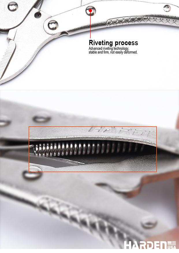 Alicate de Pressão HARDEN – Bico Reto e Abaulado em Aço Niquelado (7” e 10”)