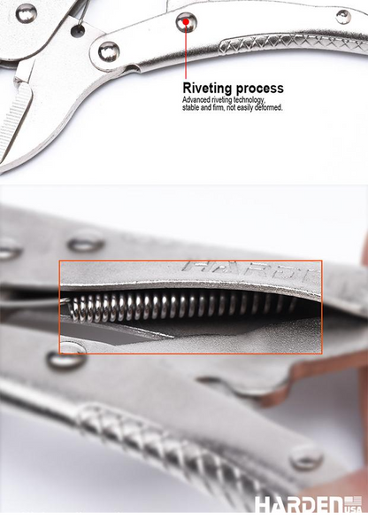 Alicate de Pressão HARDEN – Bico Reto e Abaulado em Aço Niquelado (7” e 10”)