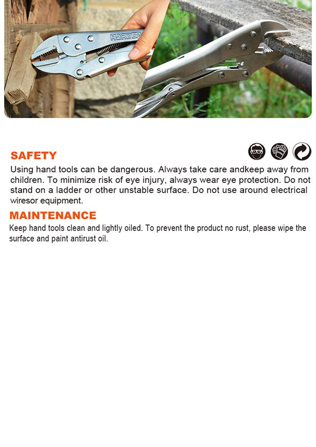 Alicate de Pressão HARDEN – Bico Reto e Abaulado em Aço Niquelado (7” e 10”)