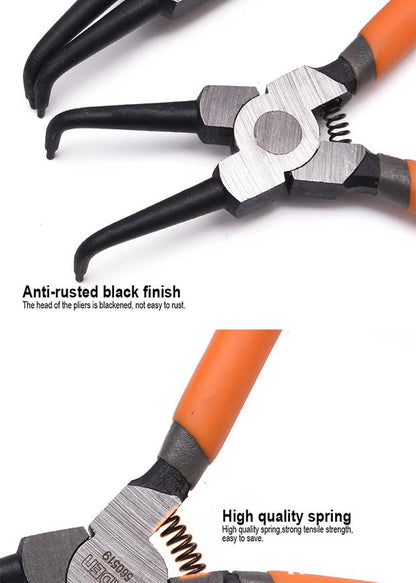 Jogo de Alicates para Anéis de Retenção 180 mm (7”) 4 Peças HARDEN em Aço Carbono Forjado