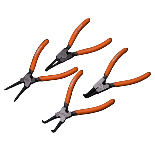 Jogo de Alicates para Anéis de Retenção 180 mm (7”) 4 Peças HARDEN em Aço Carbono Forjado