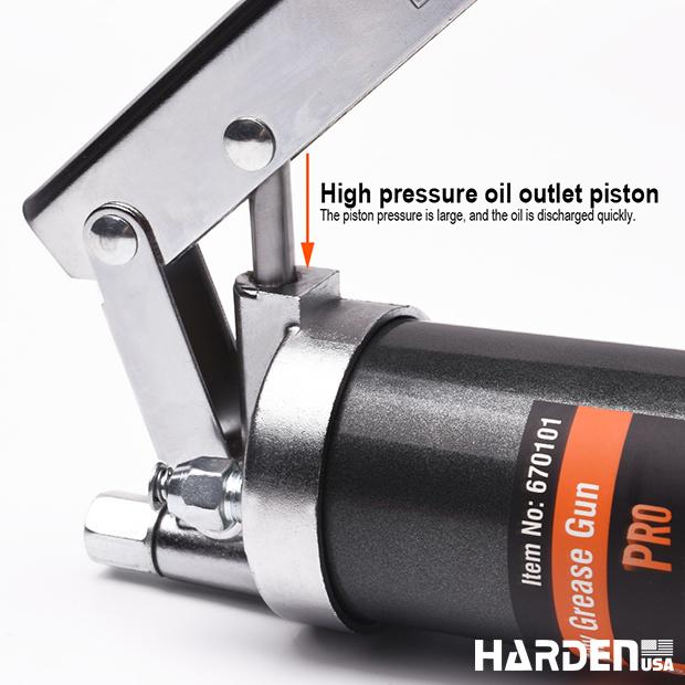 Pistola de Graxa Harden 500CC com Cabeçote Reforçado e Empunhadura Ergonômica