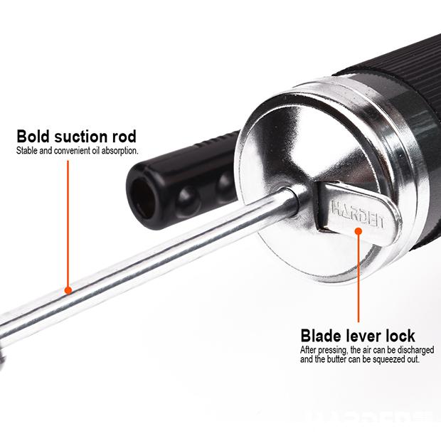 Pistola de Graxa Harden 500CC com Cabeçote Reforçado e Empunhadura Ergonômica