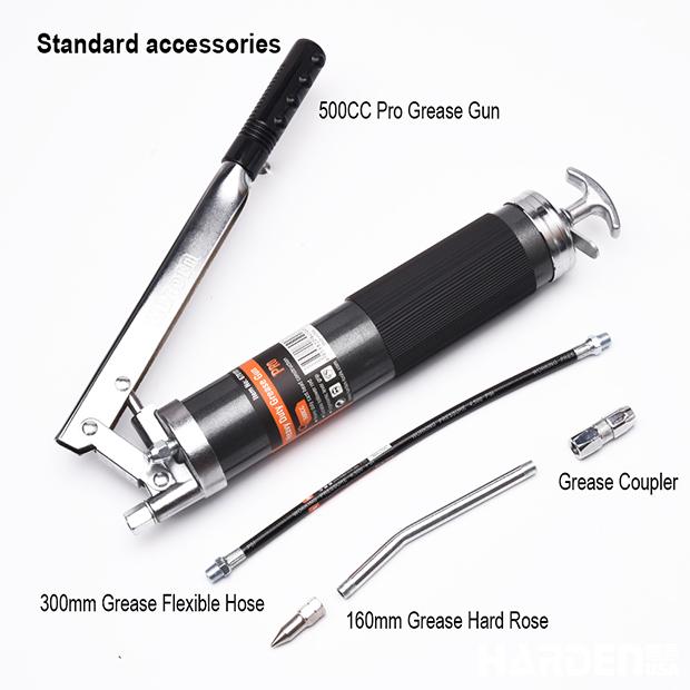 Pistola de Graxa Harden 500CC com Cabeçote Reforçado e Empunhadura Ergonômica