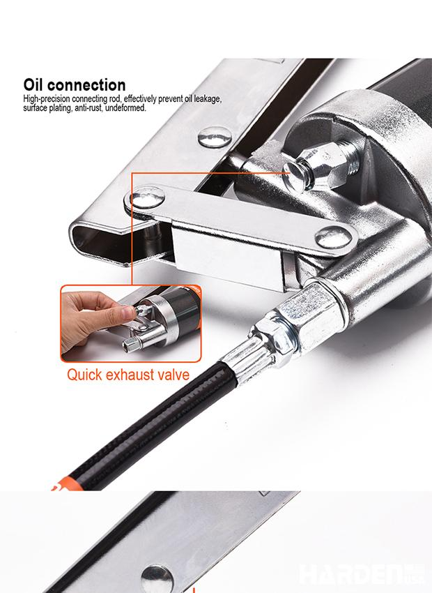 Pistola de Graxa Harden 500CC com Cabeçote Reforçado e Empunhadura Ergonômica