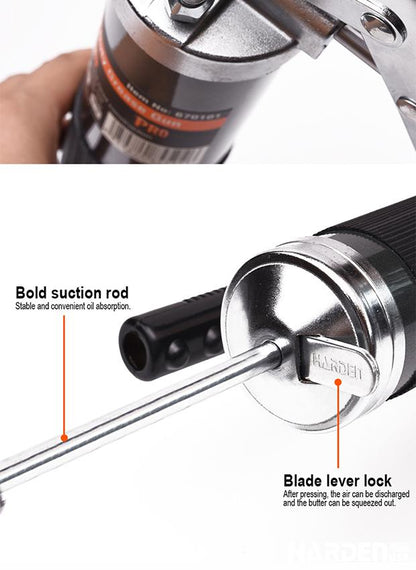 Pistola de Graxa Harden 500CC com Cabeçote Reforçado e Empunhadura Ergonômica