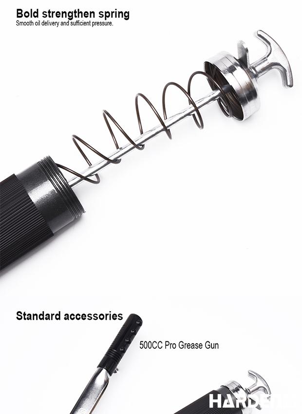 Pistola de Graxa Harden 500CC com Cabeçote Reforçado e Empunhadura Ergonômica