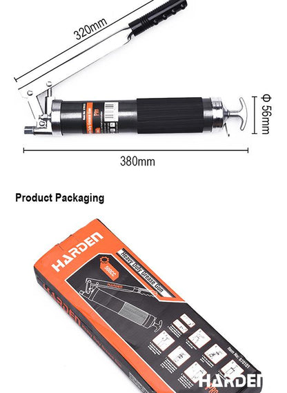 Pistola de Graxa Harden 500CC com Cabeçote Reforçado e Empunhadura Ergonômica