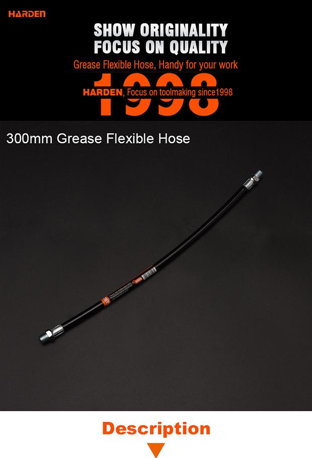 Mangueira Flexível de Graxa 300 mm Harden – Nylon Reforçado para Engraxadeiras