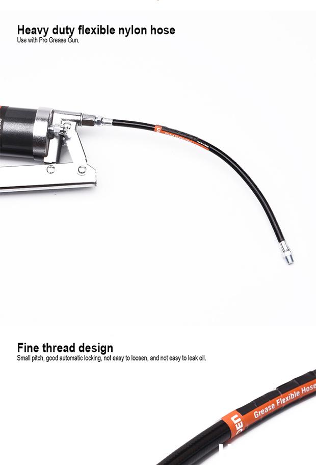 Mangueira Flexível de Graxa 300 mm Harden – Nylon Reforçado para Engraxadeiras