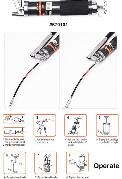 Mangueira Flexível de Graxa 300 mm Harden – Nylon Reforçado para Engraxadeiras