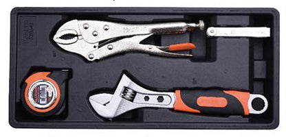 Jogo de Alicate Travador, Chave Ajustável e Trena 35 Peças HARDEN