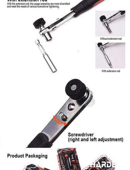 Conjunto de Chave de Catraca e Pontas de Chave de Fenda com 39 Peças