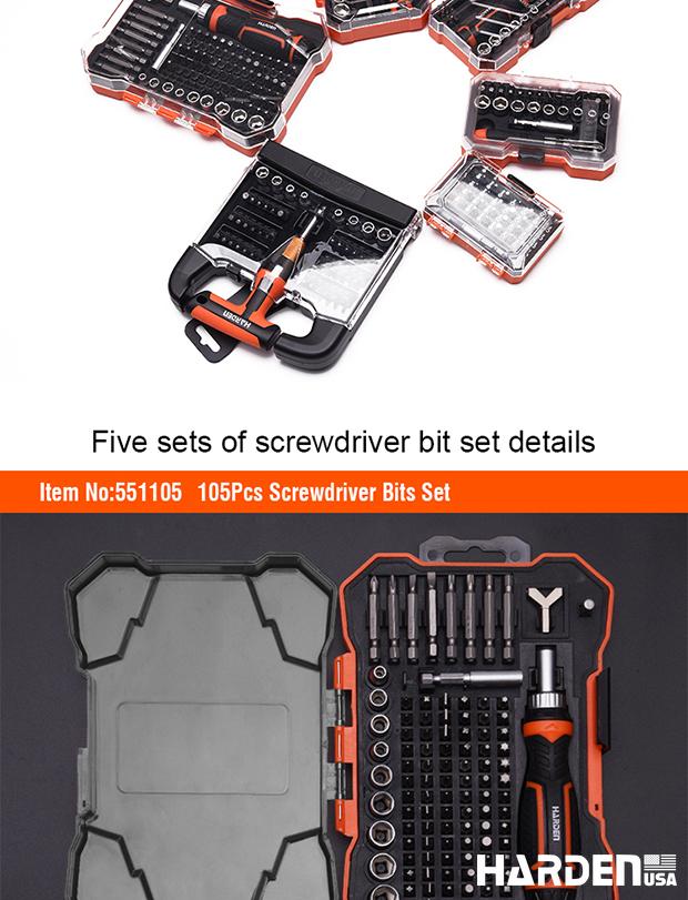 Conjunto de Chave de Catraca e Pontas de Chave de Fenda com 39 Peças