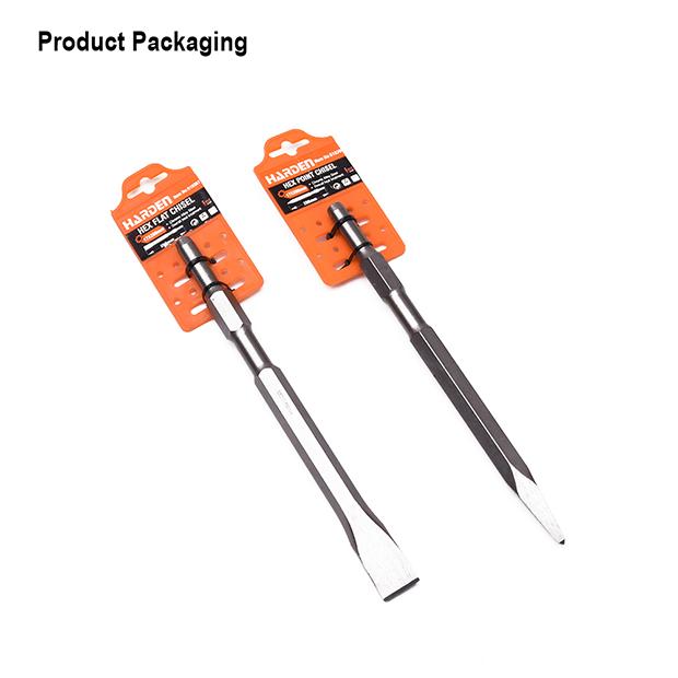 Talhadeira Encaixe Sextavado 17 mm x 280 mm HARDEN para Martelete Elétrico – Ponta ou Chata