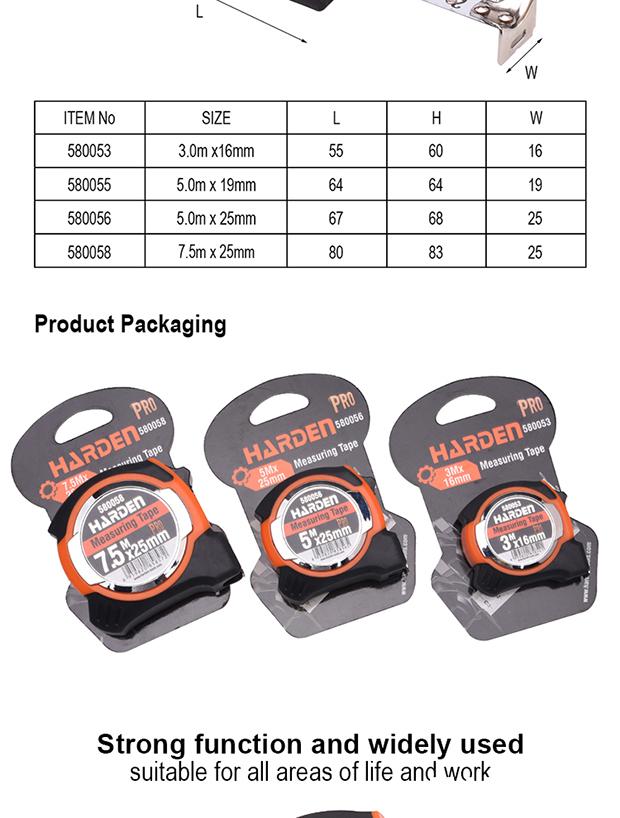 Trena Métrica Harden – Corpo Emborrachado Antichoque e Fita de Aço Reforçada (Todos os Modelos)