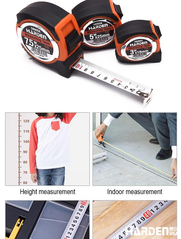 Trena Métrica Harden – Corpo Emborrachado Antichoque e Fita de Aço Reforçada (Todos os Modelos)