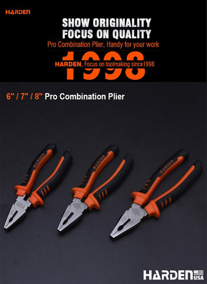 Alicate Universal Profissional HARDEN com Cabo Ergonômico TPR