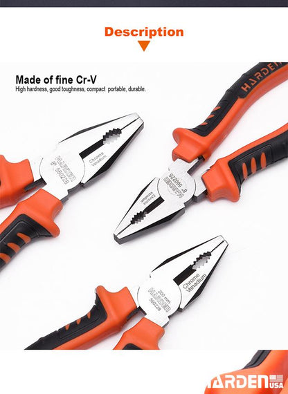Alicate Universal Profissional HARDEN com Cabo Ergonômico TPR