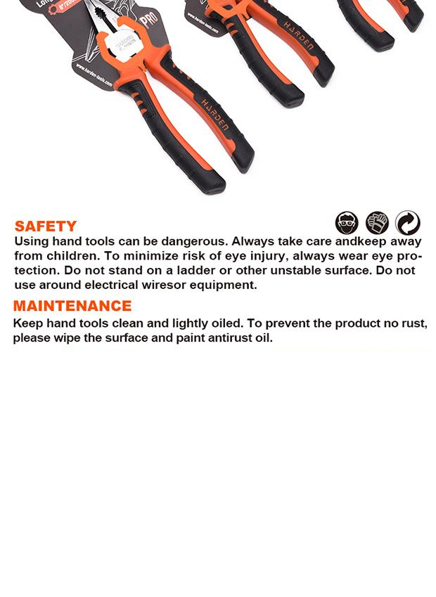 Alicate Universal Profissional HARDEN com Cabo Ergonômico TPR