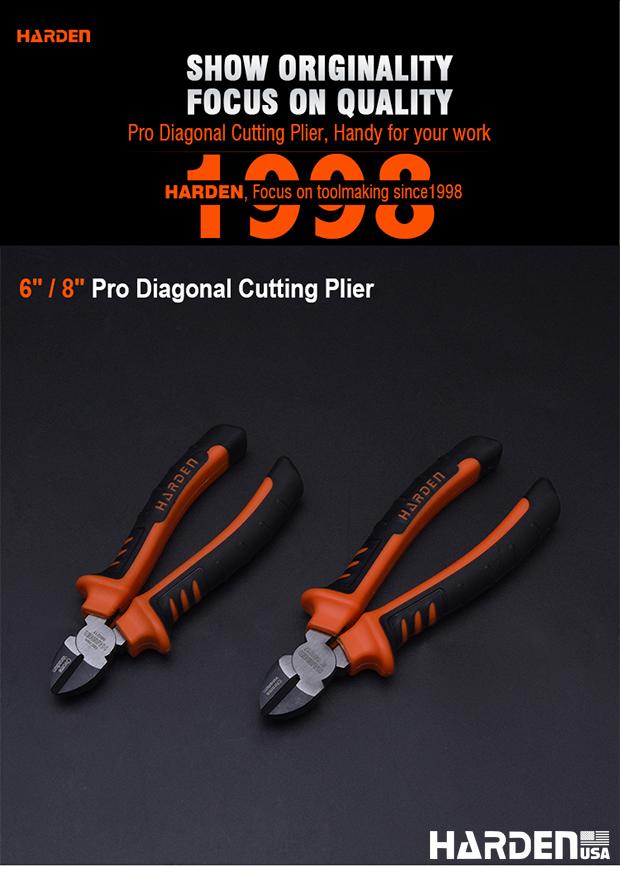 Alicate de Corte Diagonal HARDEN – Aço CR-V com Cabo Ergonômico